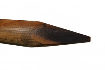 Creosoted Pointed Machine Round Deer Stob/Stay 100mm x 2.4m