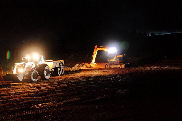 Building a new timber stacking yard