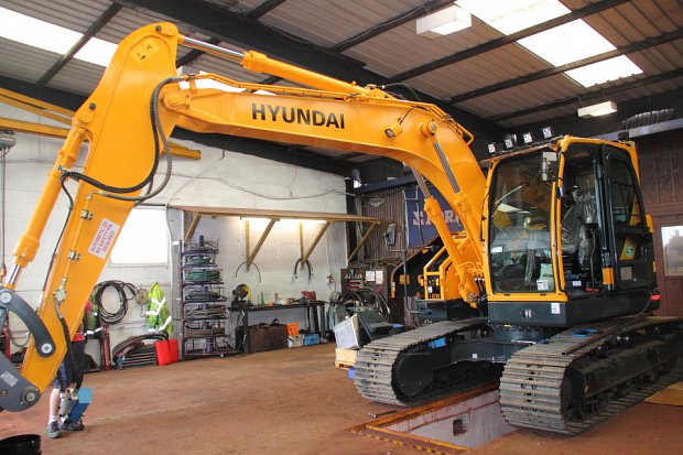 The base excavator as supplied by Young Plant in Doune