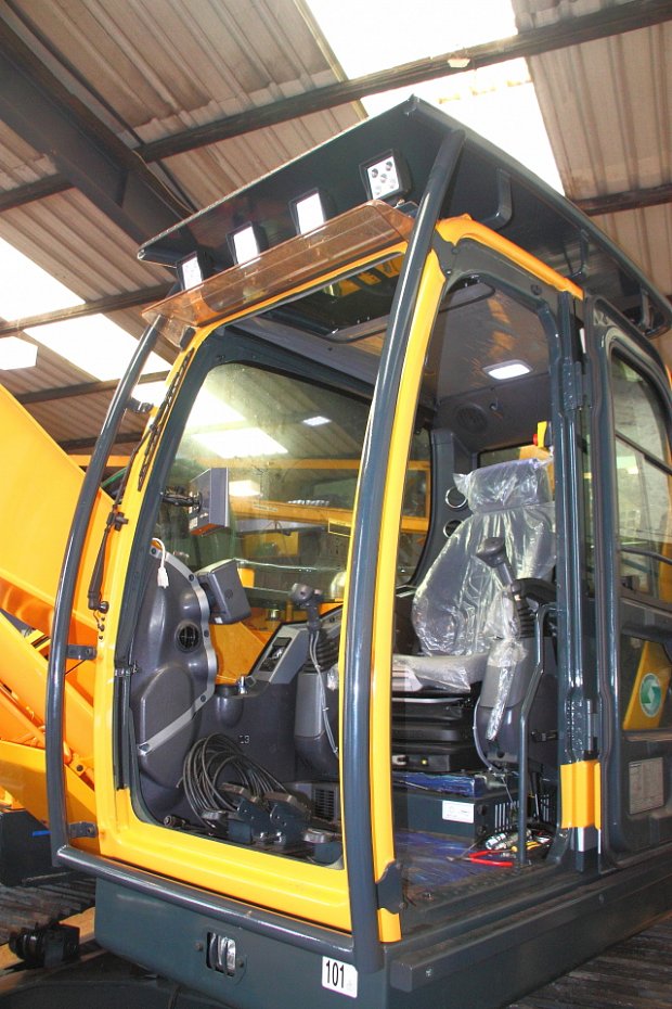 Protection around the cab prior to the bullet proof glass being fitted