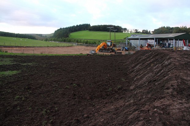 Just finished leveling the ruts and sealing the stockpile of topsoil