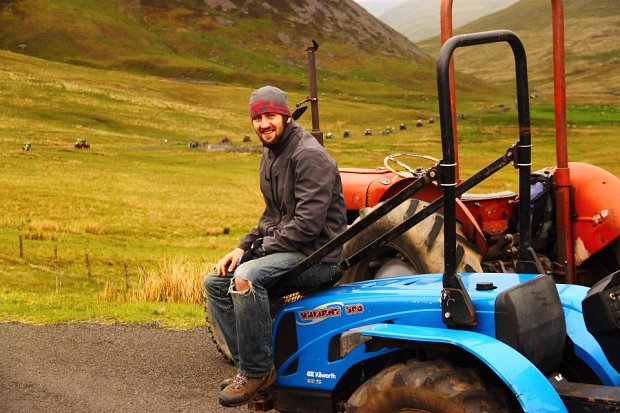 Daphne and Hercules stopped at the top for a wee break. (Model: Angus Marshall)
