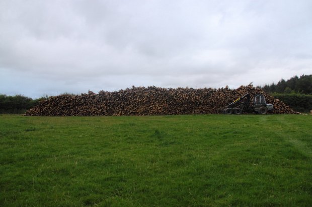 After 4 days work with an extraction distance of over a km and a very tight 1st thinning... The Malwa is a productive little machine.